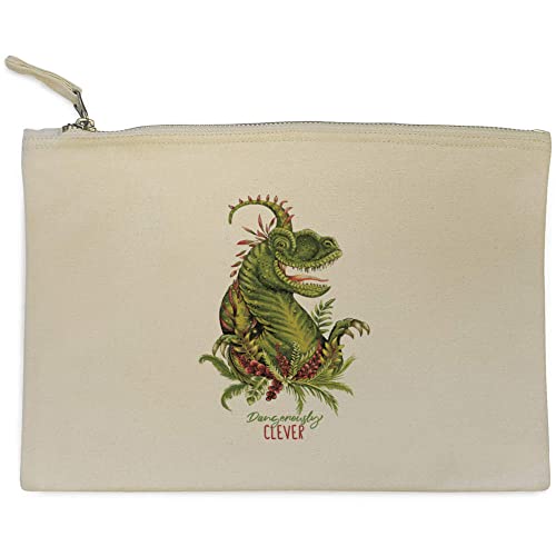 'Cleverer Velociraptor-Dinosaurier' Clutch/Makeup-Fall (CL00031613) von Azeeda