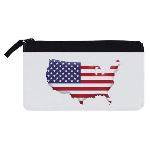 Federmäppchen "America Country" (PC00046398), weiß, 21cm x 12cm, Bleistift 21 x 12 von Azeeda