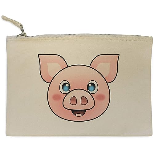 'Glückliches Schweinegesicht' Clutch/Makeup-Fall (CL00033139) von Azeeda