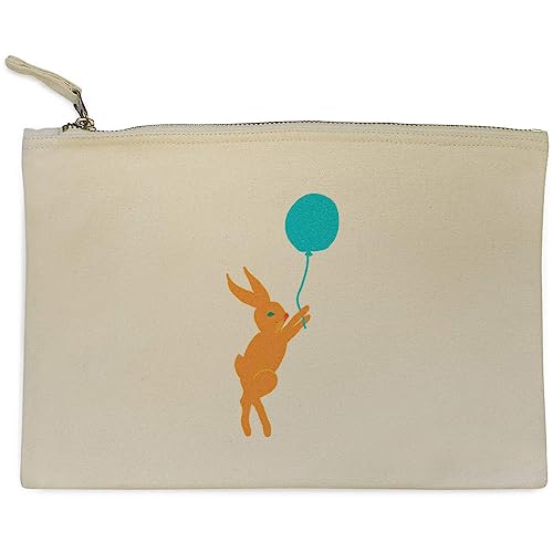 'Kaninchen mit Ballon ' Clutch/Makeup-Fall (CL00032450) von Azeeda