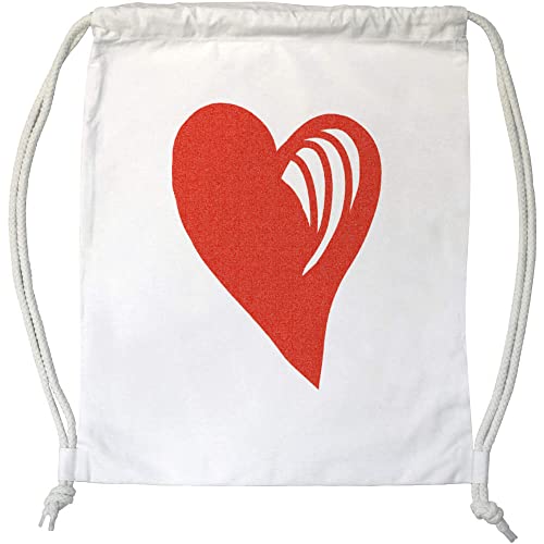 'Rotes und weißes Herz. ' Kordelzug/Sporttasche (DB00031557) von Azeeda