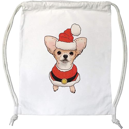 'Weihnachts-Chihuahua' Kordelzug/Sporttasche (DB00032459) von Azeeda