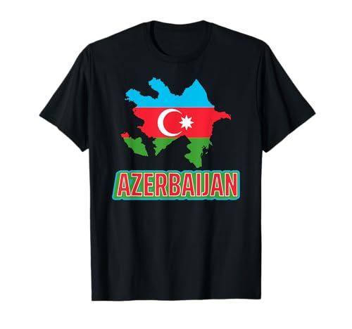Aserbaidschanische Flagge von Aserbaidschan, Aserbaidschan, Herren, Damen, Kinder T-Shirt Aserbaidschanische Flagge von Aserbaidschan, Aserbaidschan, Herren, Damen, Kinder T-Shirt von Azerbaijan Flag Azeri Heritage Apparel & Gifts
