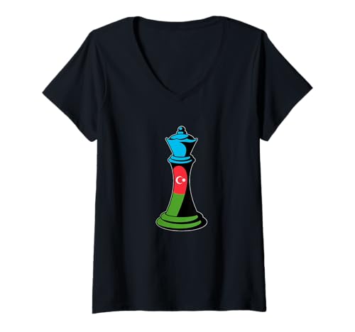 Damen Flagge von Aserbaidschan, Aserbaidschan Geschenk T-Shirt mit V-Ausschnitt Damen Flagge von Aserbaidschan, Aserbaidschan Geschenk T-Shirt mit V-Ausschnitt von Azerbaijan Flag S&L