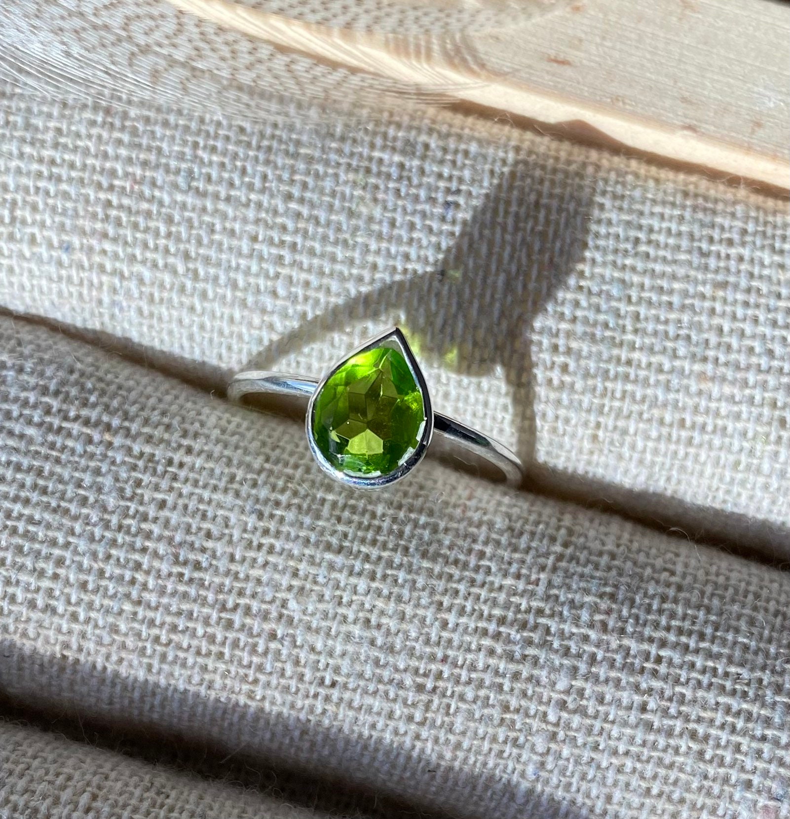 Peridot Edelstein Edelsteinring Peridotring von Azibilove