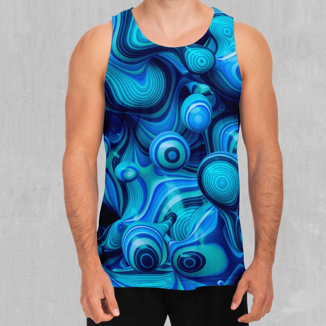Aqua Pool Herren Tank Top Muskel Ärmelloses Shirt von AzimuthClothingStore
