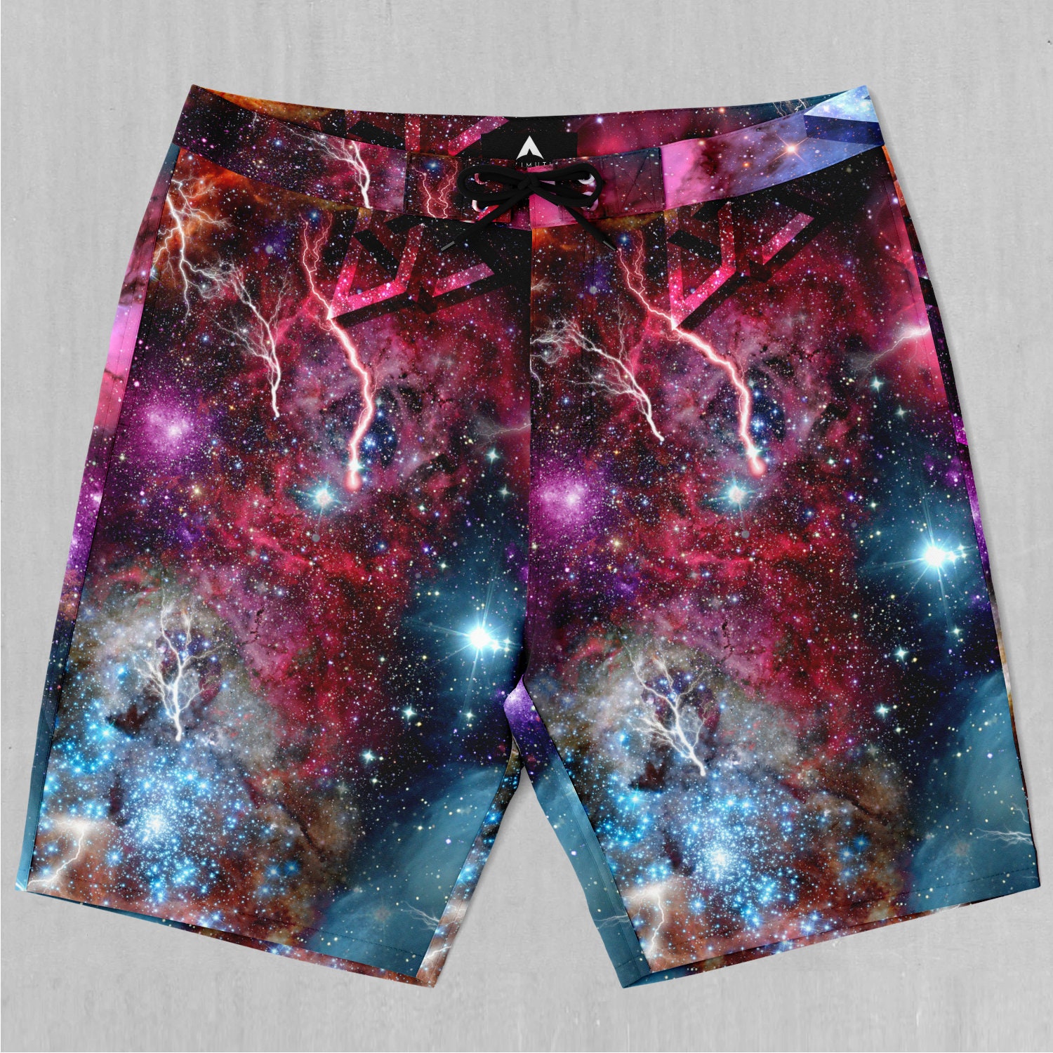 Galaxies Collide Board Shorts Herren Badeanzug Badehose Mit Taschen Und Kordelzug von AzimuthClothingStore