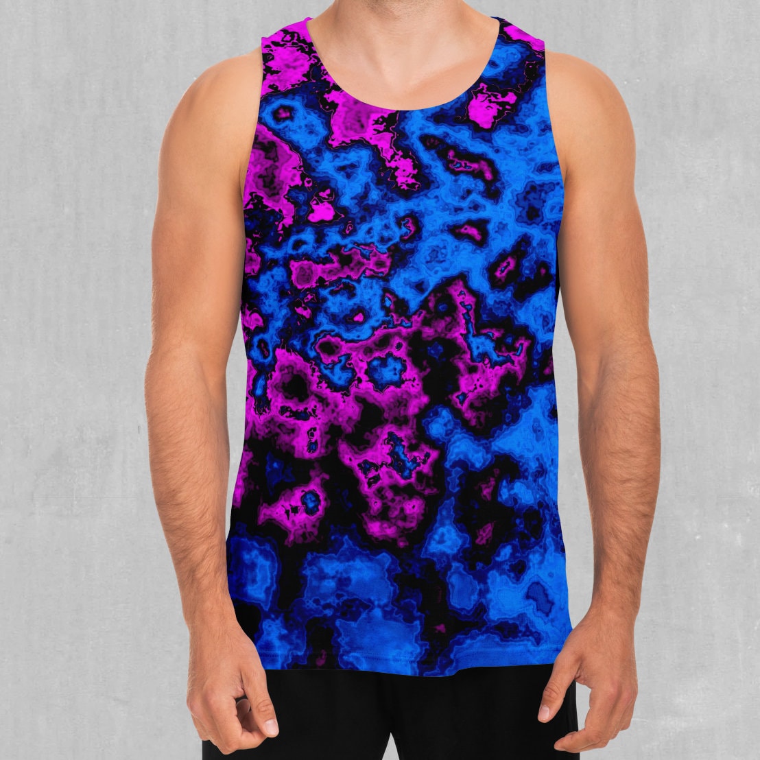 Geocidic Psychdelic Herren Tank Top Muskel Ärmelloses Shirt von AzimuthClothingStore