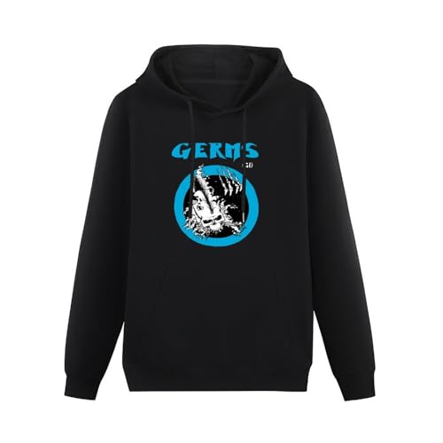 Germs Gi Skull Hoody Mens Rock N Roll Music Band Men's Warm Hoodie Fluffy Pullover Long Sleeve Sweatshirt with Two Pocket Size L von Azizat