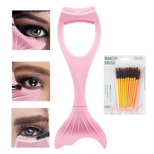 Aznever Anleitung zum Mascara-Applikator, Mascara Shield-Applikator,Eyeliner-Schablonenschild-Applikator - 3-in-1-Augen-Make-up-Tool mit abnehmbarem Design für Dating, den täglichen Gebrauch, Ausgehen von Aznever