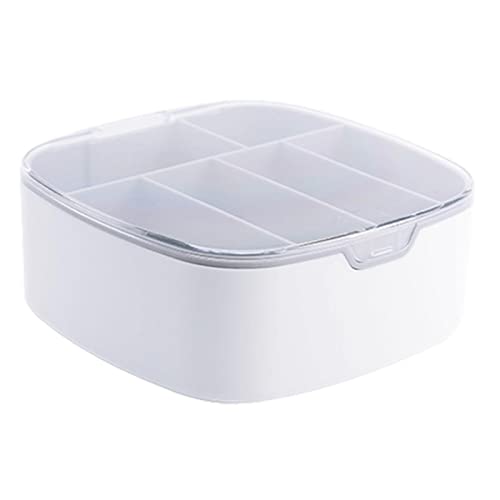 Aznever Datenkabel-Organizer-Box - Staubdichte Kabelmanagementbox mit 6 Fächern - Data Storage Container Desktop Organizer von Aznever