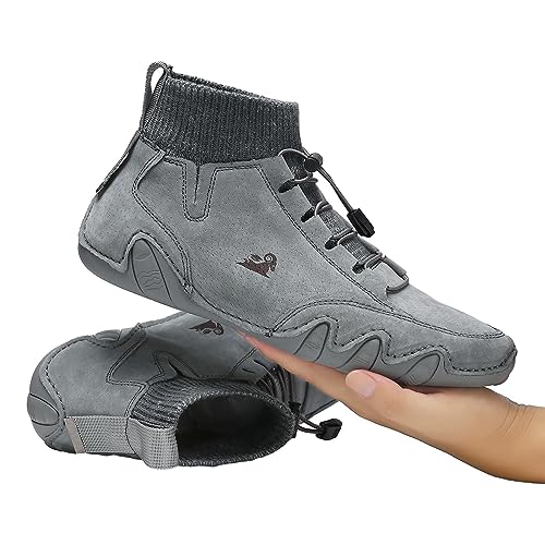 Aznever Explorer-Schuhe Herren - Magic Sticker Hohe Stiefel Unisex Outdoor-Schuhe - Rutschfeste High-Top-Freizeit-Sneaker für Herren zum Wandern von Aznever