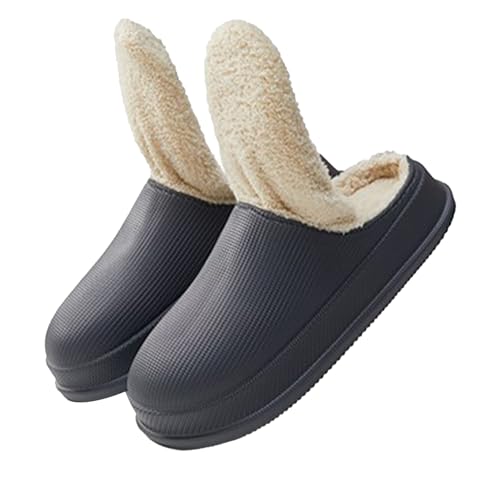 Aznever Gemütliche Plateau-Hausschuhe, Warme Plüsch-Slip-On-Schuhe, Flauschige Winterhausschuhe als Weihnachtsgeschenke von Aznever