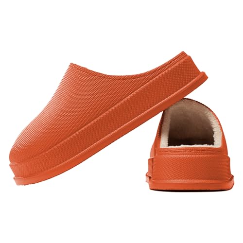 Aznever Gemütliche Plateau-Hausschuhe - Warme Plüsch-Slip-On-Clog-Hausschuhe für drinnen und draußen,Indoor Outdoor Clog Flauschige Winter-Hausschuhe für Männer und Frauen von Aznever