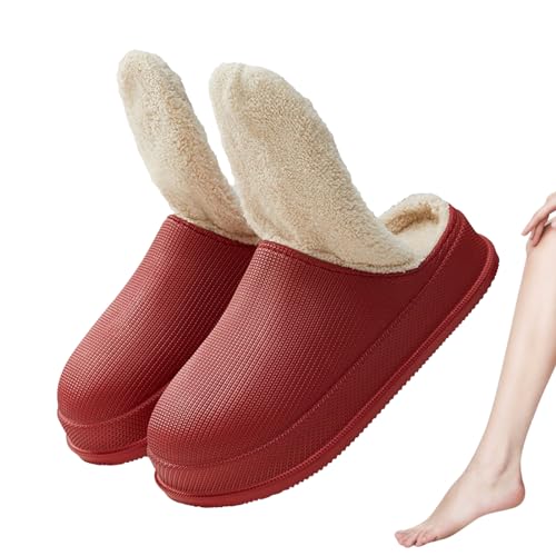 Aznever Hausschuhe aus Memory-Schaum,Warme Plüsch-Hausschuhe aus Memory-Schaum - Indoor Outdoor Clog Flauschige Winter-Hausschuhe für Männer und Frauen von Aznever