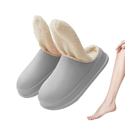 Aznever Hausschuhe aus Memory-Schaum - Warme Plüsch-Slip-On-Schuhe,Flauschige Winterhausschuhe als Weihnachtsgeschenke von Aznever