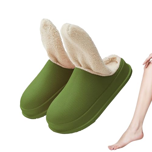 Aznever Hausschuhe aus Memory-Schaum | Warme Plüsch-Slip-On-Schuhe | Indoor Outdoor Clog Flauschige Winter-Hausschuhe für Männer und Frauen von Aznever