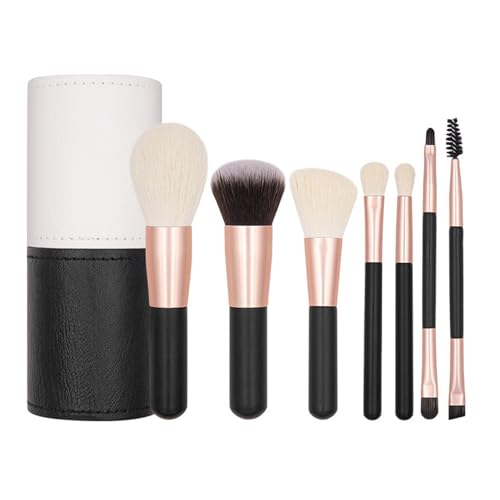 Reise-Make-up-Pinsel-Set, Make-up-Pinsel in Reisegröße,7 Stück tragbare Kosmetikpinsel mit Reiseetui | Tragbares Make-up-Pinsel-Set, Make-up-Pinsel mit weichen Borsten für Kinder, Mädchen und von Aznever