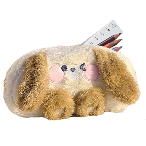 Aznever Weiche Stifttasche, Plüsch-Stiftetui - Plüsch-Organizer-Bleistiftbeutel mit Reißverschluss,Tragbare Aufbewahrungstasche für Schreibwaren, Stifttasche für Pinsel, Kosmetik, Radiergummis, von Aznever