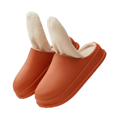 Aznever Winterhausschuhe für Damen, Warme Plüsch-Slip-On-Clog-Hausschuhe für drinnen und draußen, Indoor Outdoor Clog Flauschige Winter-Hausschuhe für Männer und Frauen von Aznever