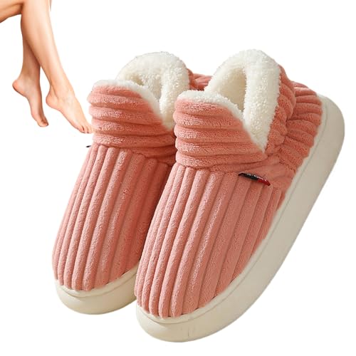 Damenhausschuhe - Orthopädische Sohlen, rutschfeste Abnutzungsrutschen - Bequeme Indoor-Outdoor-Scuff-Slides, Slip-On-Winter-Fuzzy-Hausschuhe für Männer und Frauen Aznever von Aznever