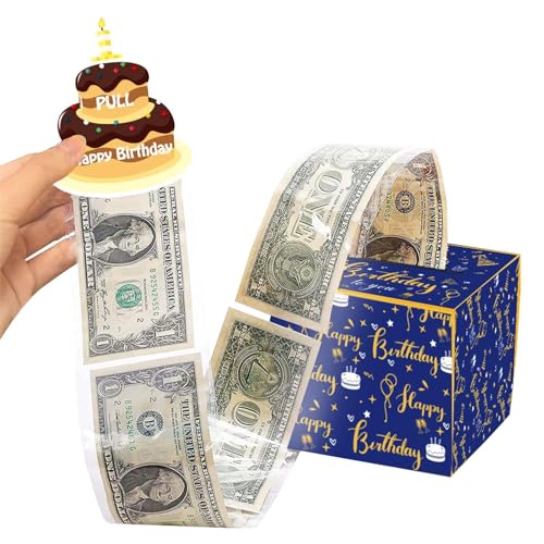 Geldgeschenkboxen für Bargeld | Geldkuchen-Ausziehset - Geburtstagsbox mit 36 transparenten Beuteln für Damen, Herren, beste Freundin, Bargeld mit herausziehbarer Karte, DIY-Set Überraschung Aznever von Aznever