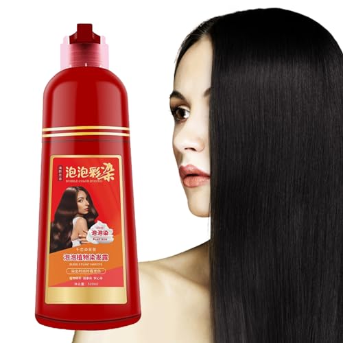 Haarfärbe-Shampoo für Frauen | Blasenhaarfarbe - 500 ml Bubble-Haarfarbe, langanhaltendes Farbshampoo, Instant Plant Bubble Natural Hair Dye Shampoo, Bubble Dyeing Foam Shampoo für graues Haar von Aznever