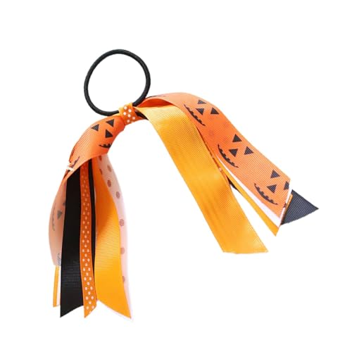 Halloween-Haargummis für Mädchen,Halloween-Haargummis | Haargummis mit langem Band | Haargummis, elastische Haarbänder für langlebige Zöpfe, Pferdeschwänze von Aznever