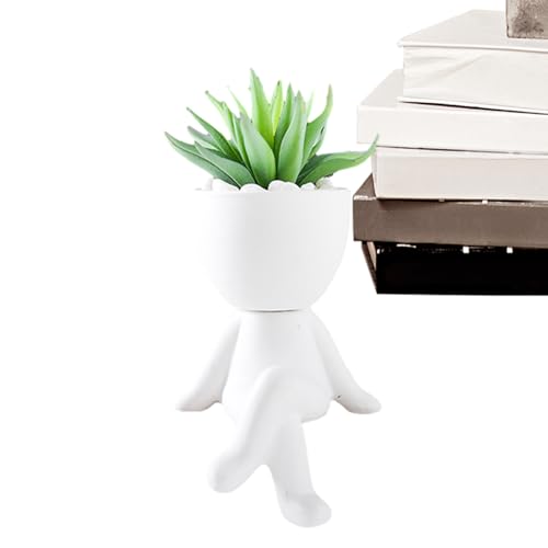 Körperfigur-Pflanzgefäß, Keramikvasen für Blumen,Kleine Figur Keramik kreative Tischplatte Blumentopf Vase | People Planters H F Planter Minimalist Statue Abstract Decor für Esstisch Aznever Körperfigur-Pflanzgefäß, Keramikvasen für Blumen,Kleine Figur Keramik kreative Tischplatte Blumentopf Vase | People Planters H F Planter Minimalist Statue Abstract Decor für Esstisch Aznever von Aznever