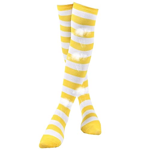 Lange gestreifte Socken - Bequeme lange Strümpfe,Atmungsaktive Overknee-Langsocken für Damen, japanische Kniestrümpfe Aznever von Aznever