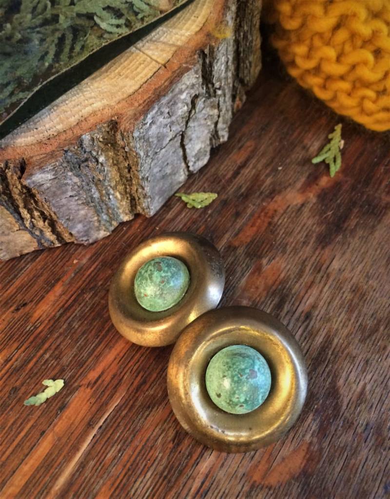 Bronze Kugel Ohrringe Bronze Kugel Ohrringe von Azomi