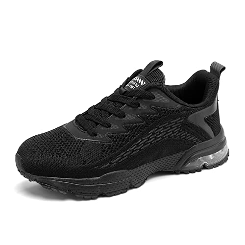 Azooken Herren Damen Sportschuhe Laufschuhe Joggingschuhe Tennisschuhe Leichte Fitness Mesh Sneaker Straßenlaufschuhe Outdoor Gym Schuhe（9078-Black39） von Azooken