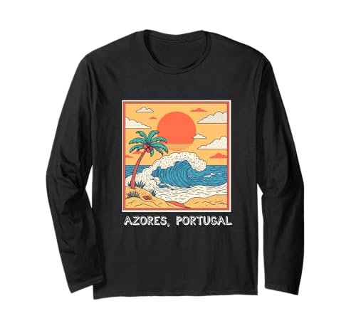 Azoren Insel Portugal Souvenir Männer Souvenir Strand Langarmshirt von Azores Portugal souvenir beach men women