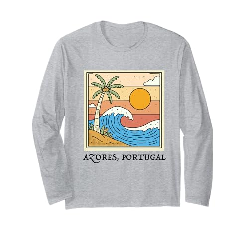 Azoren Insel Portugal Souvenir Männer Souvenir Strand Langarmshirt von Azores Portugal souvenir beach men women