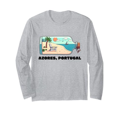 Azoren Insel Portugal Souvenir Männer Souvenir Strand Langarmshirt von Azores Portugal souvenir beach men women
