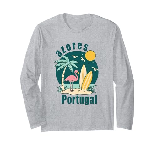 Azoren Insel Portugal Souvenir Männer Souvenir Strand Langarmshirt von Azores Portugal souvenir beach men women