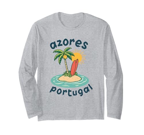 Azoren Insel Portugal Souvenir Männer Souvenir Strand Langarmshirt von Azores Portugal souvenir beach men women