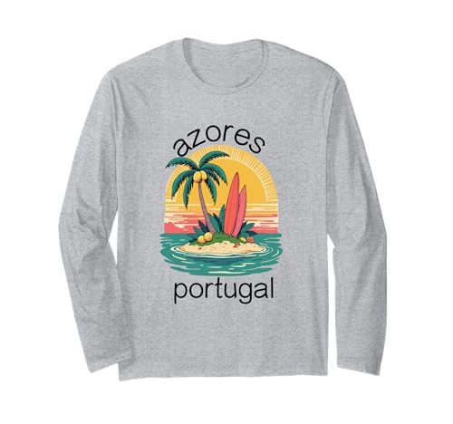 Azoren Insel Portugal Souvenir Männer Souvenir Strand Langarmshirt von Azores Portugal souvenir beach men women