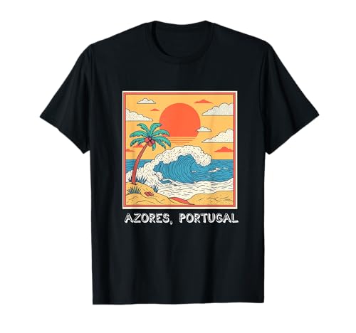 Azoren Insel Portugal Souvenir Männer Souvenir Strand T-Shirt von Azores Portugal souvenir beach men women