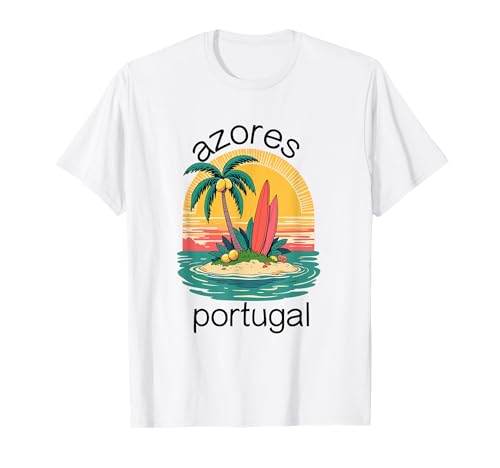 Azoren Insel Portugal Souvenir Männer Souvenir Strand T-Shirt von Azores Portugal souvenir beach men women