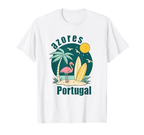 Azoren Insel Portugal Souvenir Männer Souvenir Strand T-Shirt von Azores Portugal souvenir beach men women