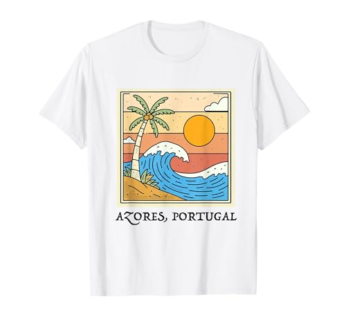 Azoren Insel Portugal Souvenir Männer Souvenir Strand T-Shirt von Azores Portugal souvenir beach men women