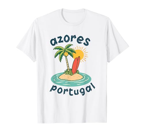 Azoren Insel Portugal Souvenir Männer Souvenir Strand T-Shirt von Azores Portugal souvenir beach men women