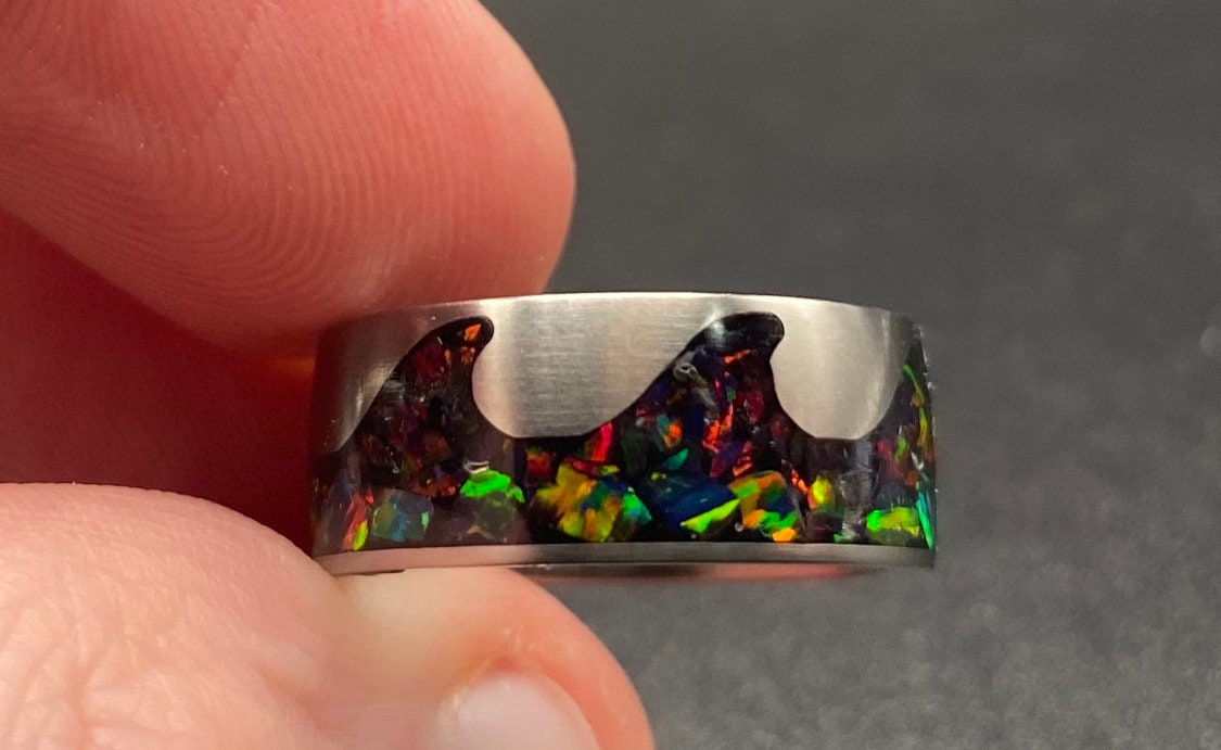 Sz.6 Doppel Opal Feuer Ring Sz.6 Doppel Opal Feuer Ring von AzothDesigns