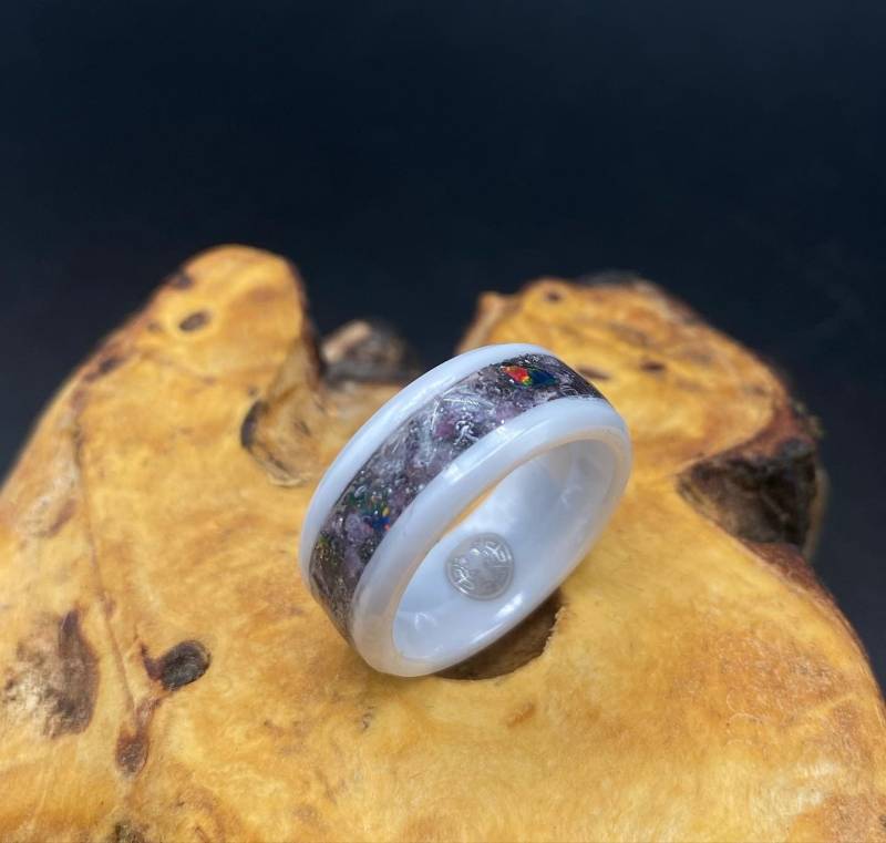 Sz.6.5 Keramik Meteorit Saphir Ring von AzothDesigns