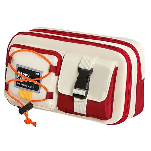 Azragon Federmäppchen mit großem Fassungsvermögen und Organizer mit mehreren Fächern für Stifte, Marker, Make-up und Reiseutensilien, ideal für Schule, Büro und Reisen, waschbares Federmäppchen und von Azragon