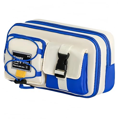 Azragon Federmäppchen mit großem Fassungsvermögen und Organizer mit mehreren Fächern für Stifte, Marker, Make-up und Reiseutensilien, ideal für Schule, Büro und Reisen, waschbares Federmäppchen und von Azragon