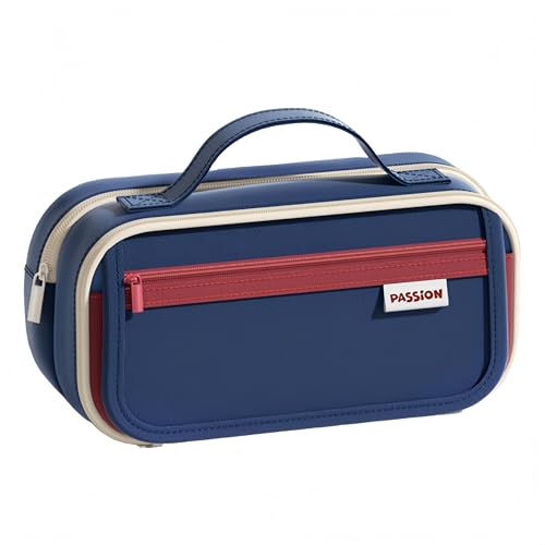 Azragon Federmäppchen mit großem Fassungsvermögen und Organizer mit mehreren Fächern für Stifte, Marker, Make-up und Reiseutensilien, ideal für Schule, Büro und Reisen, waschbares Federmäppchen und von Azragon