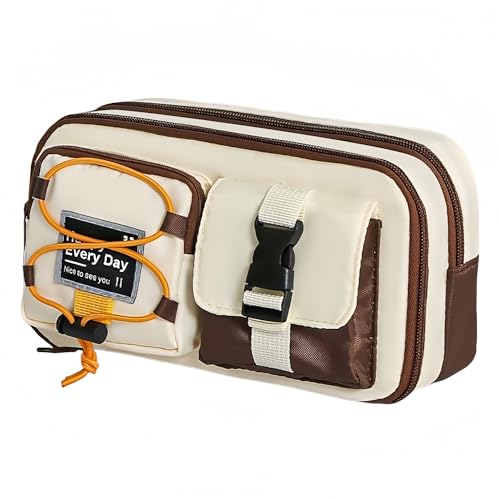 Azragon Federmäppchen mit großem Fassungsvermögen und Organizer mit mehreren Fächern für Stifte, Marker, Make-up und Reiseutensilien, ideal für Schule, Büro und Reisen, waschbares Federmäppchen und von Azragon