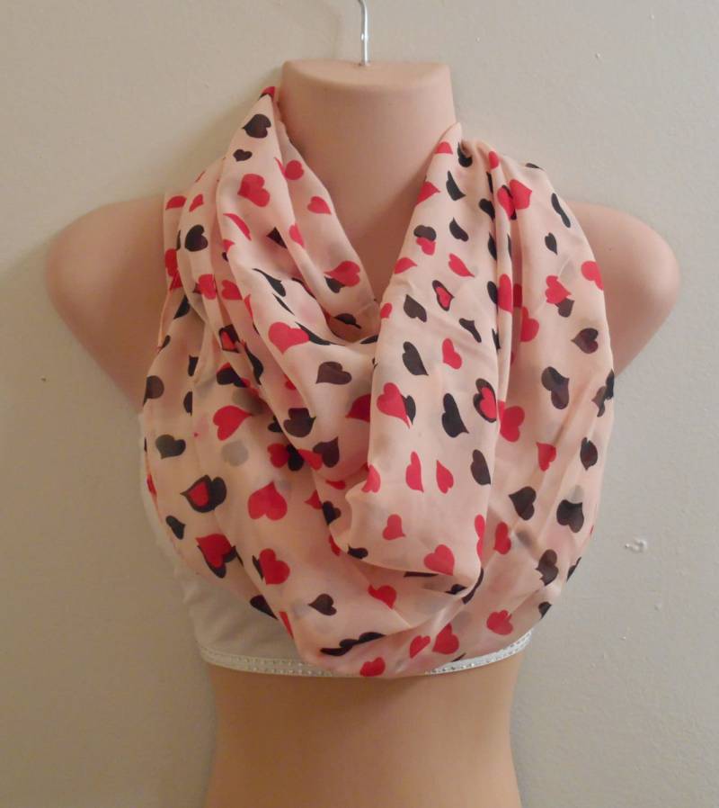 Herz Infinity Schal Rosa Chiffon Fashion Schal von Azram